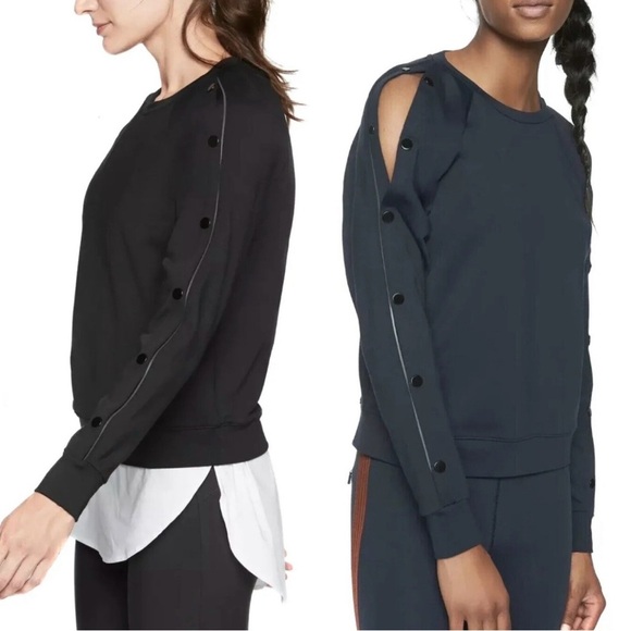 Athleta Black Snappy Sweatshirt - Picture 2 of 15
